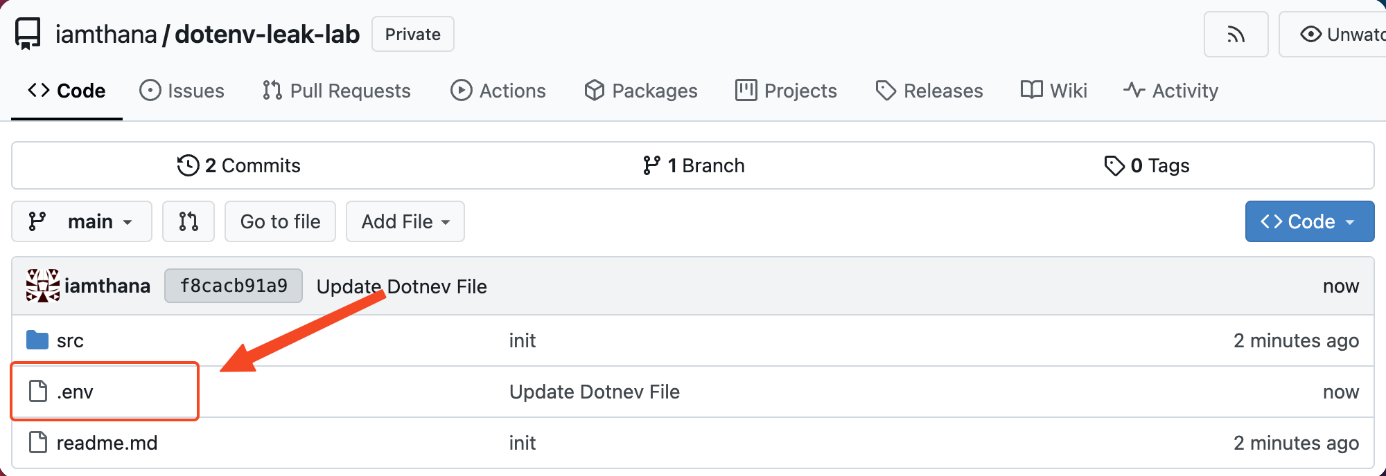 .env leak